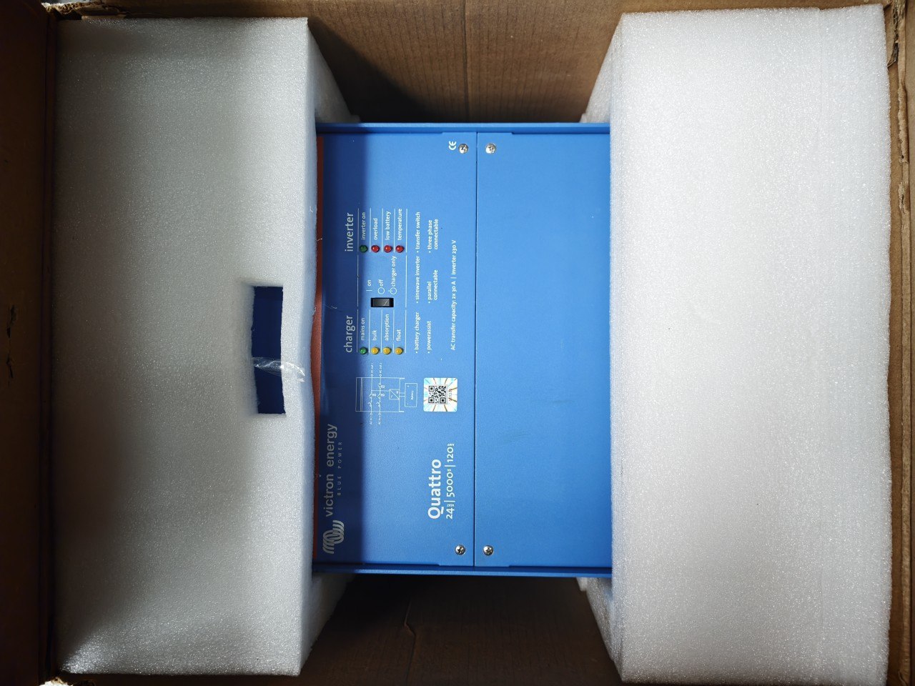 Victron Energy Quattro 24/5000/120 Inverter/Charger — New