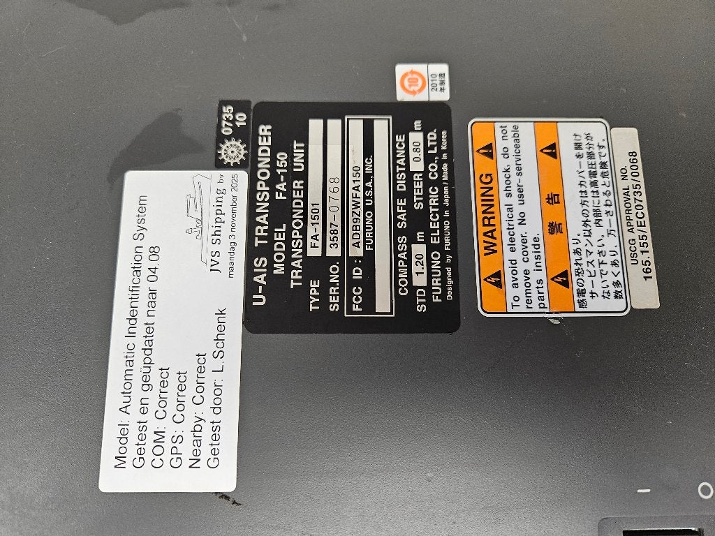 Furuno FA-150 Class A AIS Transponder Set — Tested — foto 3 van 7