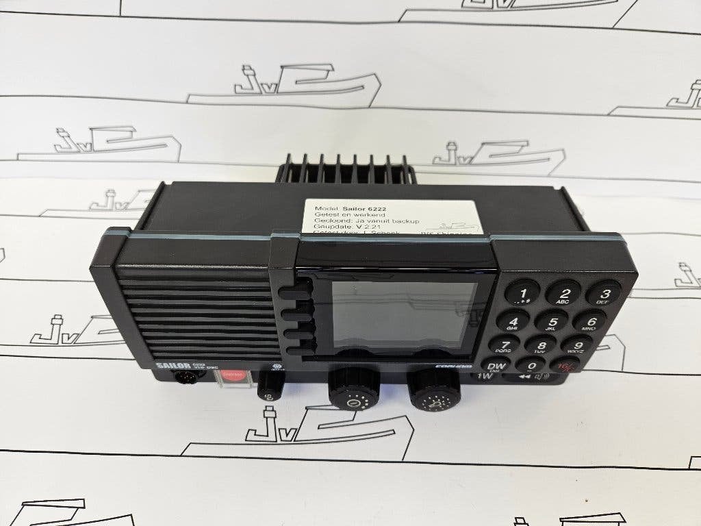Sailor 6222 VHF DSC Class A GMDSS Marine Radio — Tested — foto 3 van 5