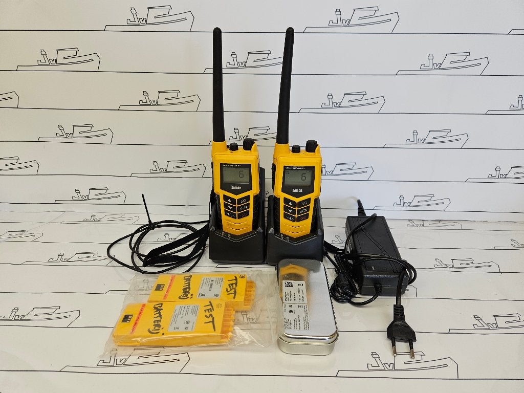 Sailor SP3520 GMDSS Portable VHF Radio — Tested (2 units with accessories)