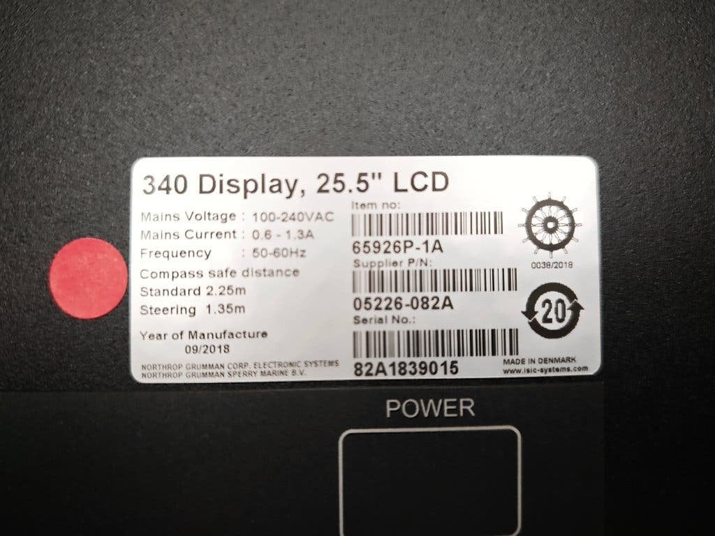 Sperry Marine 340 Display 25.5" Marine LCD — Refurbished — foto 7 van 9